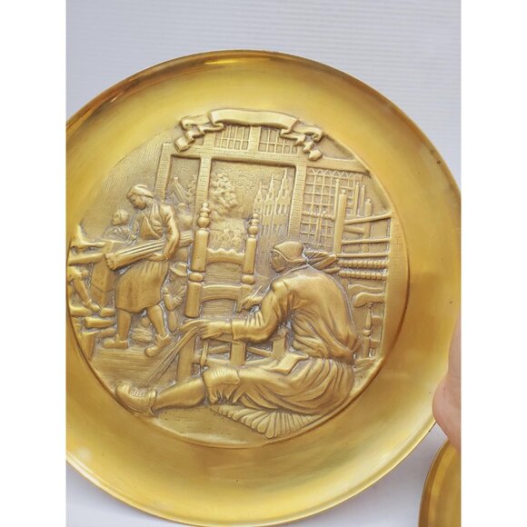 Thick and Heavy 1970s Netherlands Brass Cast Wall Plaque De Loodgieter (The - Picture 9 of 10